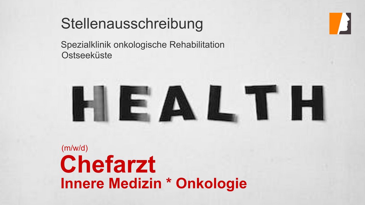 #Stellenausschreibung #Chefarzt Innere Medizin und #Onkologie (m/w/d)
Spezialklinik Onkologie, onkologische Gynäkologie und onkologische Urologie  — exzellente rehabilitative medizinische Versorgung. Focus Gesundheit Bestenliste Rehaklinik ihrem Gebiet:
rpb.li/CH0KiO