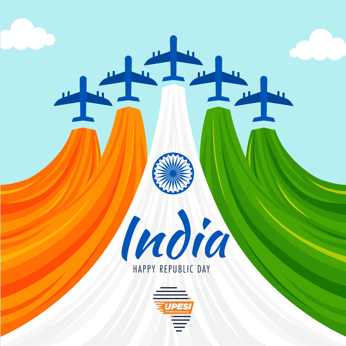UpesiMoney's tweet photo. We would like to wish all a Happy Republic Day.
May the spirit of freedom lead you to success and glory in everything you do.
#Upesimoneytransfer #upesimoney #indiarepublicday #india https://t.co/OykZeg3Lfr