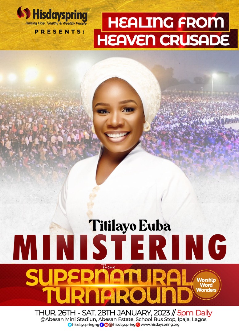 hisdayspringNG's tweet photo. 5pm Today
#HCFC23 
We're finally here.
We can only thank You Jesus

#SUPERNATURALTURNAROUND
#JesusChrist
#salvation
#Miracle
#signs
#wonder https://t.co/orPKK35wk3