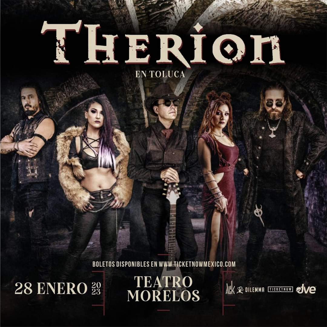 Se acerca el día para disfrutar el concierto con #Therion este 28 de enero en el #TeatroMorelos de #Toluca 
🎟🎟: Boletos en taquilla o a través de 
eventos.ticketnowmexico.com
