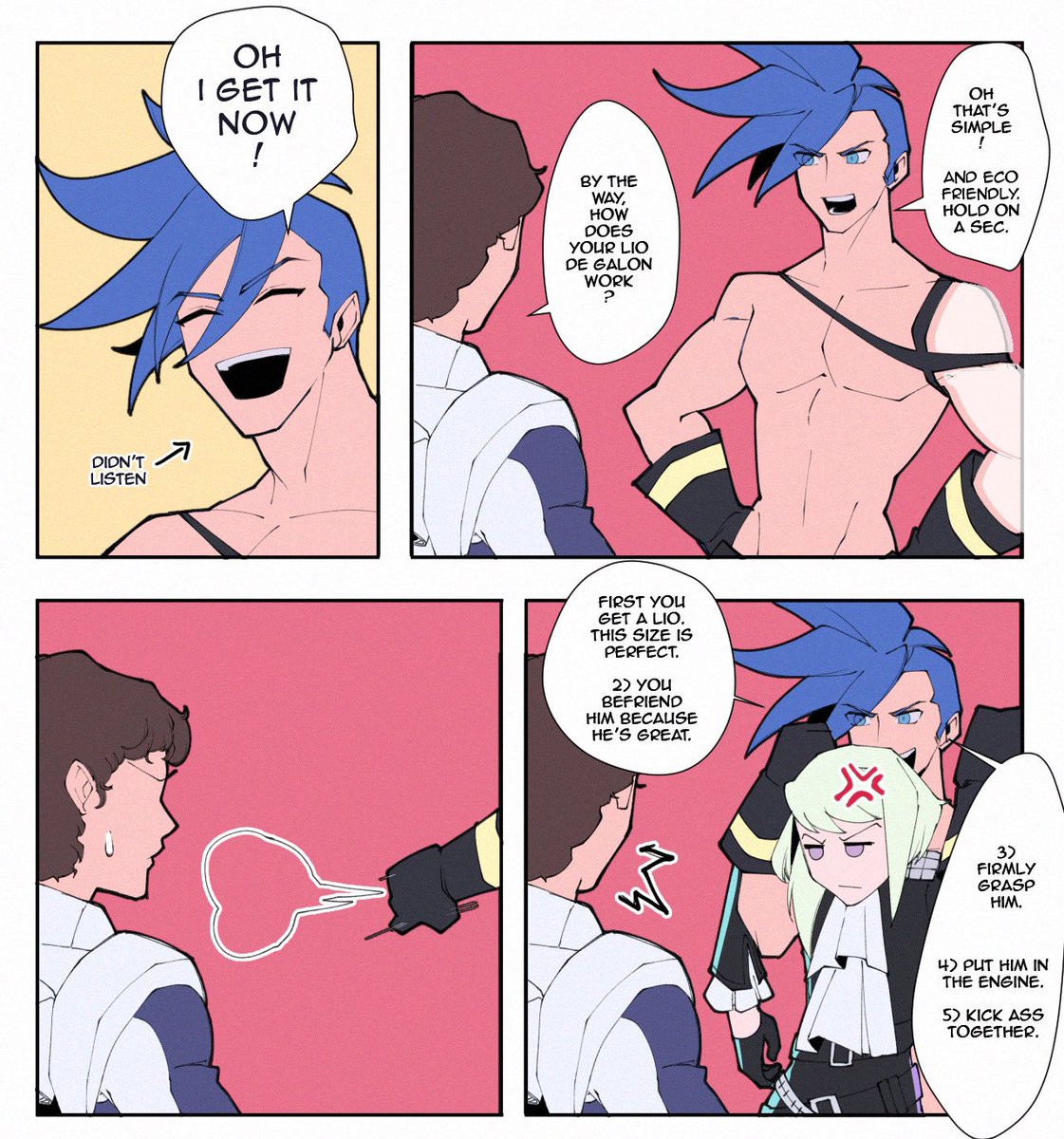 Actually, more old comics
Promare in Super Robot Wars and pocky day choco man 