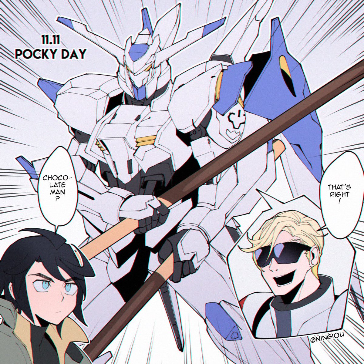 Actually, more old comics
Promare in Super Robot Wars and pocky day choco man 