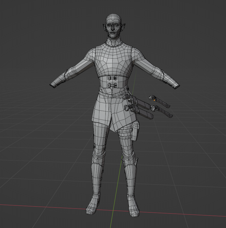 _Jacen_'s tweet photo. I decided to move over to Blender and things have been moving along easily! I'm almost done with him. The hands and a few small pieces left!  I really want to get the polycount down, sitting at 15k tris https://t.co/gbremdP4qS