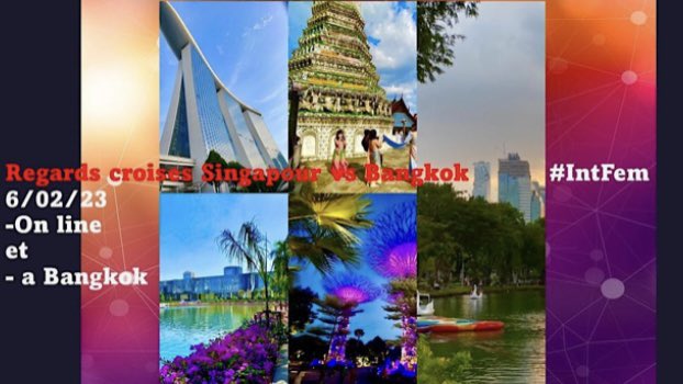 CecileDELETTRE's tweet photo. S’expatrier en Asean : RDV le 6 février 2023 pour découvrir la vie au cœur de Singapour 🇸🇬 et à Bangkok avec la directrice régionale d’un grand groupe français et la communauté #Intfem. En présentiel à Bangkok et on Line depuis le monde. https://t.co/soKvehjSvy https://t.co/ZgzsUxv8As