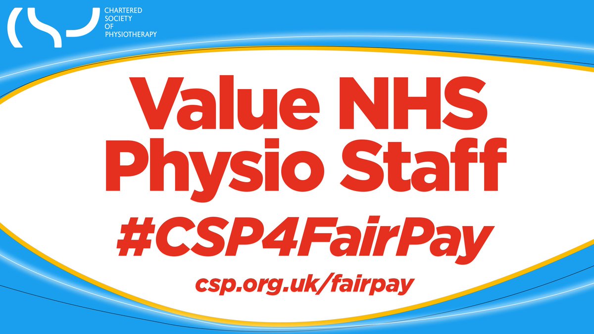 thecsp's tweet image. 4,200 physiotherapy staff in 30 Trusts across England are on strike today.

There are many ways to show your support, including visiting picket lines and amplifying the message using #CSP4FairPay.

Find out how you can support strike action: csp.org.uk/workplace/pay-…