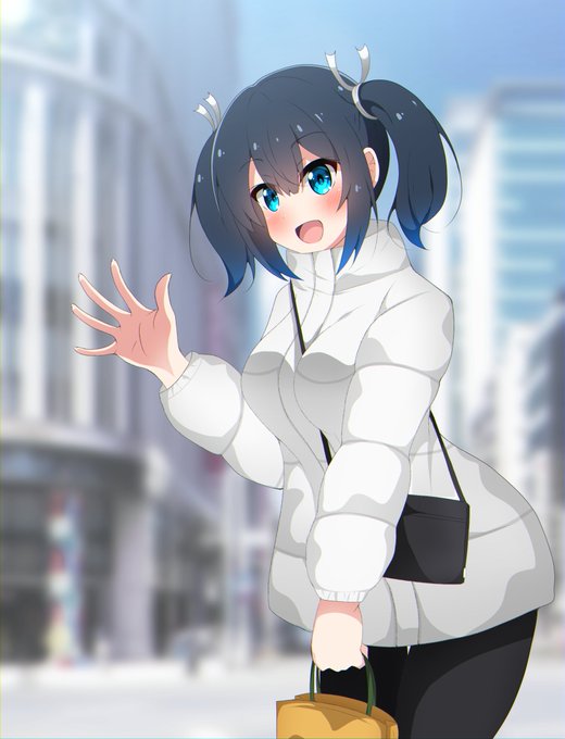 「blue hair white sweater」 illustration images(Latest)｜4pages