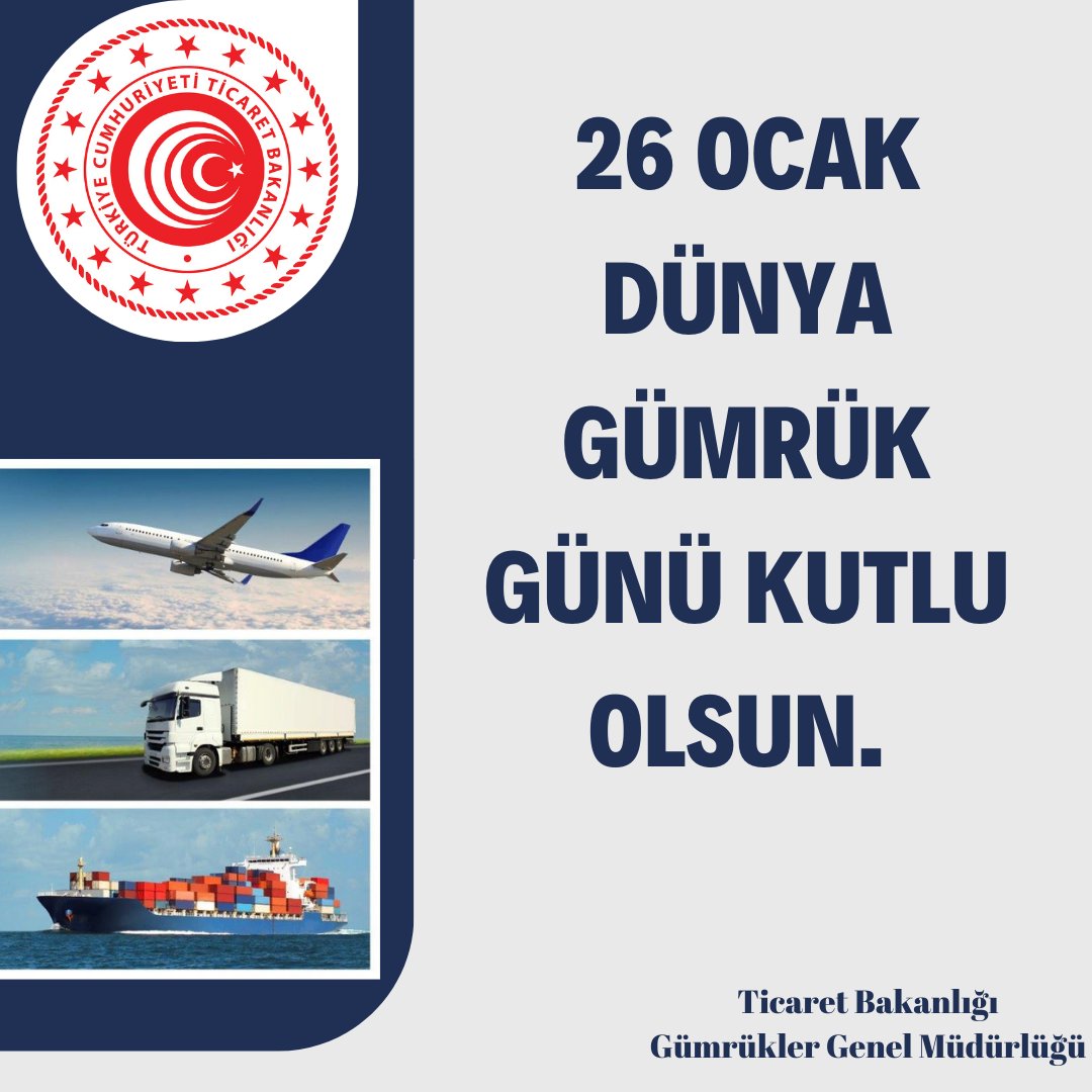 TÜM GÜMRÜK TEŞKİLATININ 26 OCAK DÜNYA GÜMRÜK GÜNÜ KUTLU OLSUN. #GÜMRÜK #DIŞTICARET #WCO #gümrükmüşavirliği #dünyagümrükgünü