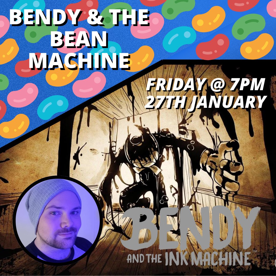BryonDredd's tweet image. ✨️So we carry on our Bendy &amp;amp; The Ink Machine tomorrow night! 
So looking forward to this!✨️ 

Every Sub &amp;amp; 100 bits equals Beanboozles! 💥

See you there 🤘