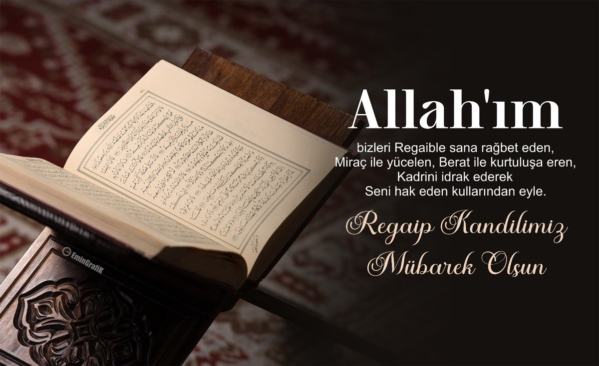 MehmetEminYildz's tweet photo. Allah'ım! Bizleri Regaible sana rağbet eden, Miraç ile yücelen, Berat ile kurtuluşa eren, Kadrini idrak ederek Seni hak eden kullarından eyle.
#RegaipKandili miz Mübarek Olsun https://t.co/Hy0jbbDQiM