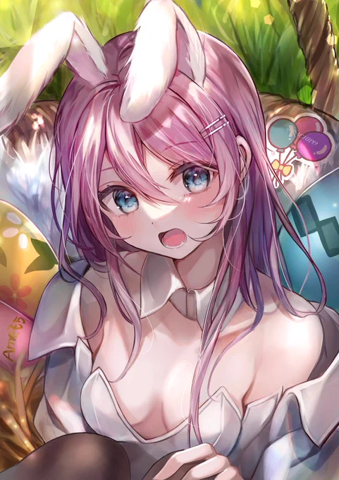 #Ameもち3ヶ月はやいイースターバニもちちゃ!! 