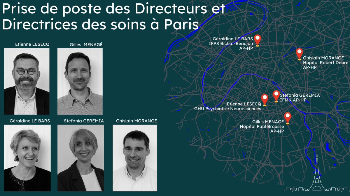 [ 1 jour 1 région ]
... Ou plutôt une capitale ! 
Focus aujourd’hui sur les nouveaux DS parisiens !
Belle prise de poste à Stephania Geremia, Géraldine Le Bars, Gilles Ménagé, Ghislain Morange et Étienne Lesecq !
<a href="/EHESP/">EHESP</a>