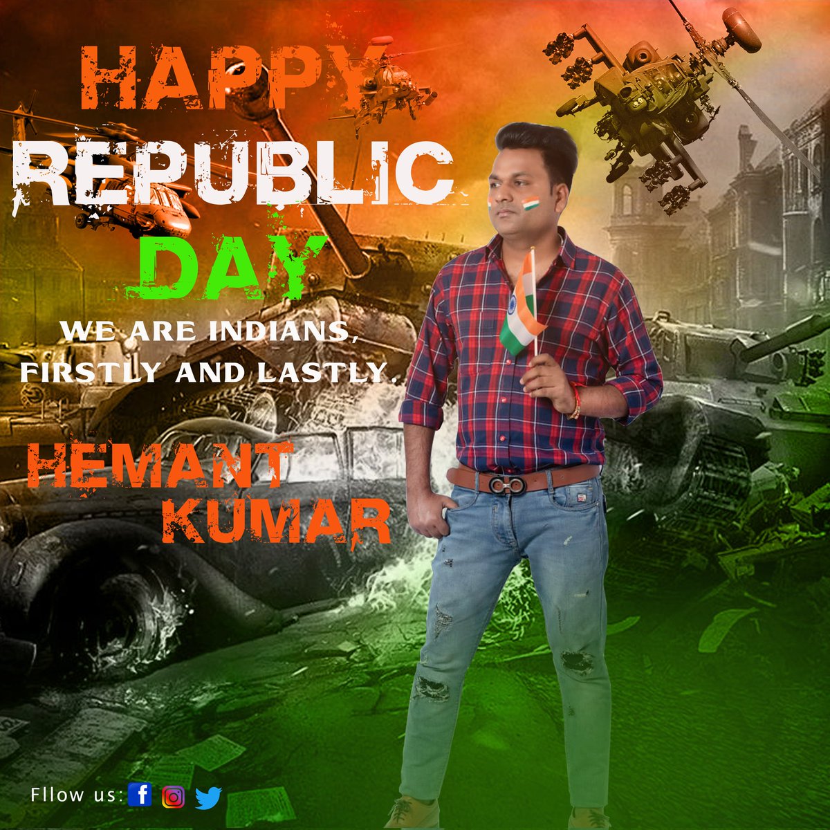 HemantKumar_IN's tweet photo. Freedom has not come easy,
It is because of the sacrifices of 
Our freedom fighters, so never 
Take it for granted.
Wishing you all a very happy 
#republicdayindia 
 
 #Imratandsonhouse #HemantKumar  #chikkajala #bangalore #karnataka #delhi #newdelhi #karolbagh #patelnagar https://t.co/cKG8FnCBL1