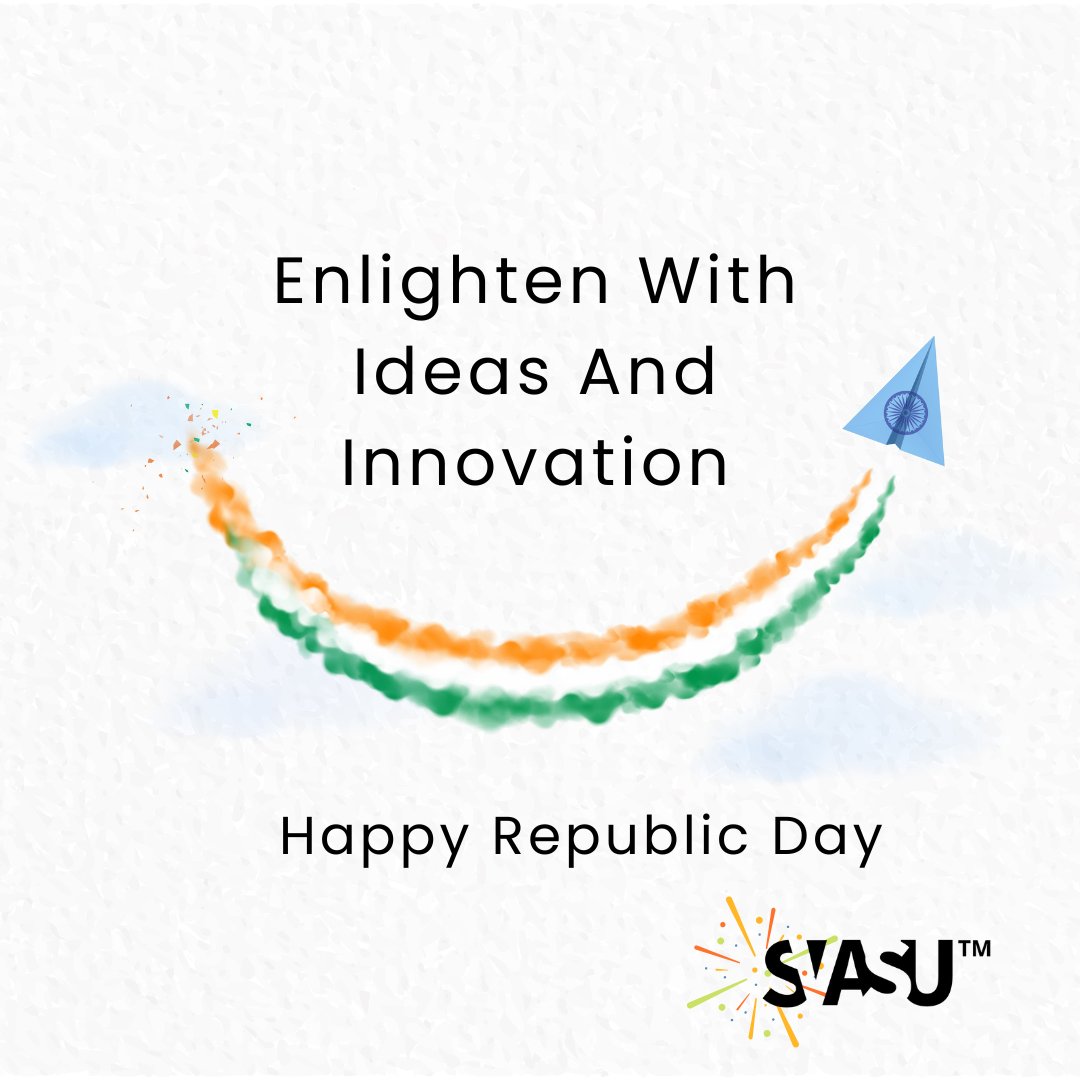 We at SVASU celebrate this day, our heritage, and our democracy. Let us rejoice in the glory of our nation and be proud to celebrate our freedom!
𝐇𝐚𝐩𝐩𝐲 𝐑𝐞𝐩𝐮𝐛𝐥𝐢𝐜 𝐃𝐚𝐲!

#republicday #freedom #proud #KnowledgeSynonyms #svasu #elearning