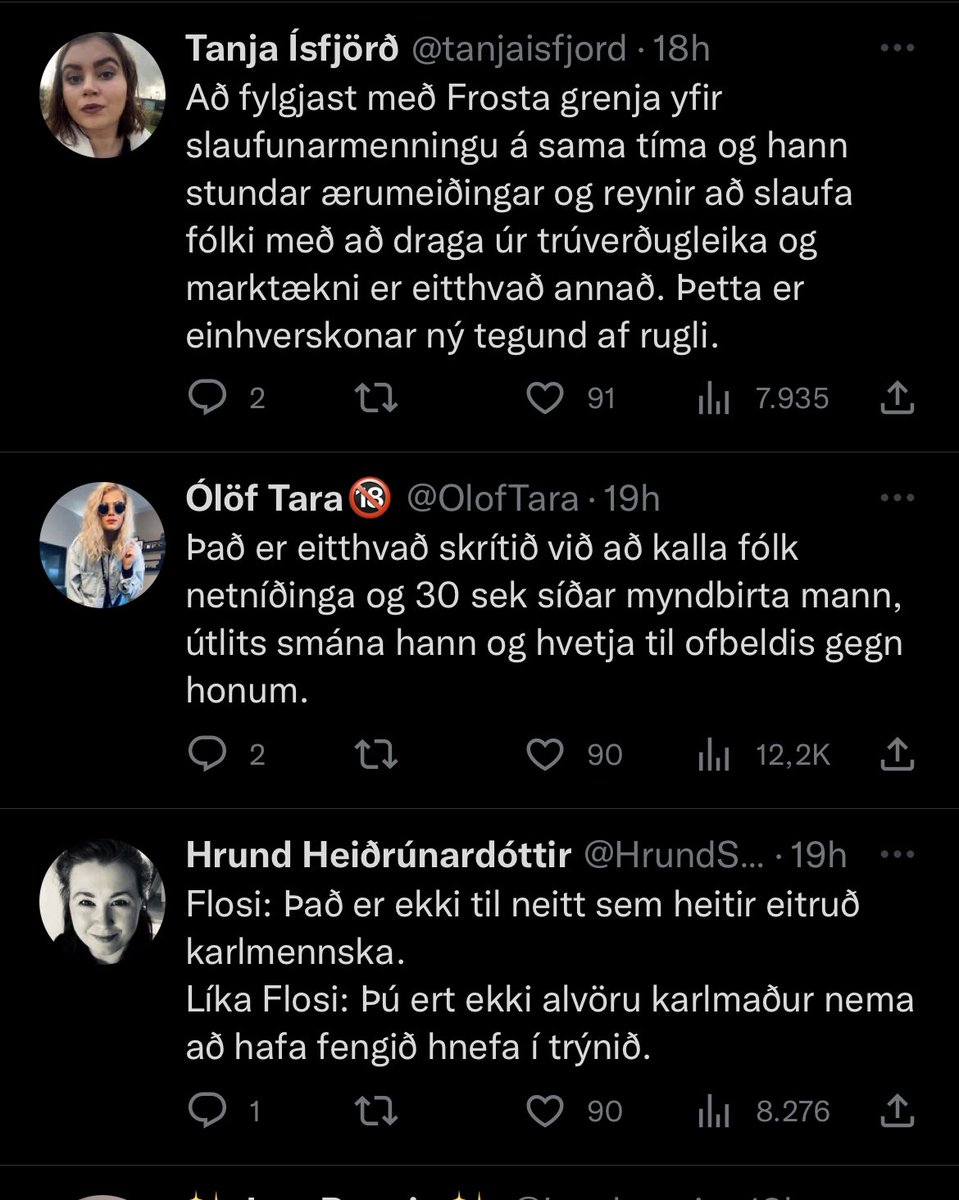 Siggibjarni12's tweet photo. Það þarf enginn að segja mér að þetta séu ekki 90 sömu hökulausu maðkarnir sem eru að likea þessi tweet hja ofbeldis hópnum öfgum!! https://t.co/cHEBhLhwxv