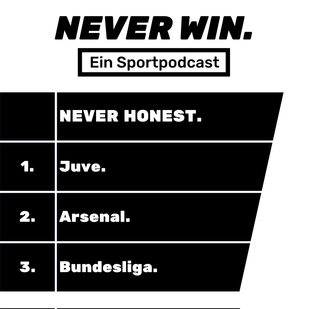 Startet euren Morgen mit einer neuen Folge meines Sportpodcasts NEVER WIN 

Heute machen wir uns über Juventus lustig, fragen ob Ronaldo seine Legacy ruiniert hat und reden über England und die Bundesliga 

Teilt den besten Podcast der Welt gerne mit anderen

Link in der Reply 👇