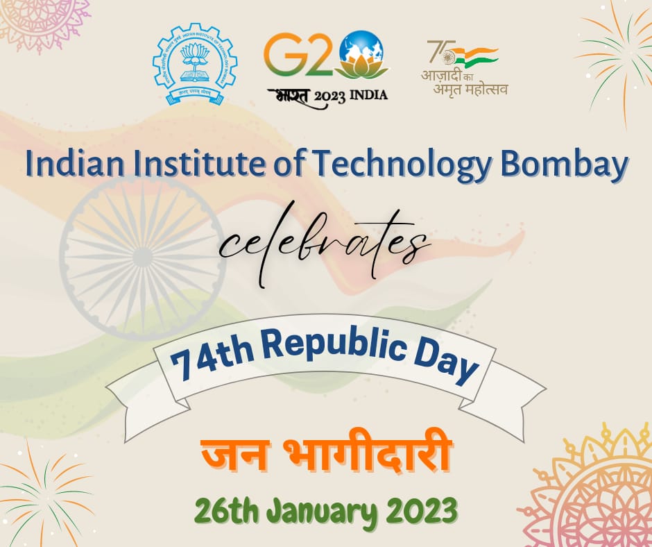 iitbombay's tweet photo. The Indian Institute of Technology Bombay (IIT Bombay) wishes everyone a very Happy Republic Day.

We are proudly celebrating our glorious history and the diverse and rich cultural heritage of our beautiful nation. https://t.co/kKSR585uO8