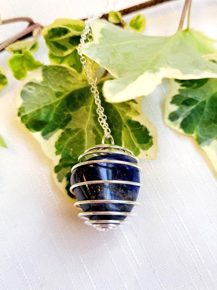 Sodalite brings emotional balance and calms panic attacks. It enhances self-esteem, self-acceptance and self-trust.

#etsy shop: Sodalite Crystal Necklace
#MHHSBD 
#UKGifts
#GiftIdeas
#Valentines
#Calm etsy.me/3HxlFLP