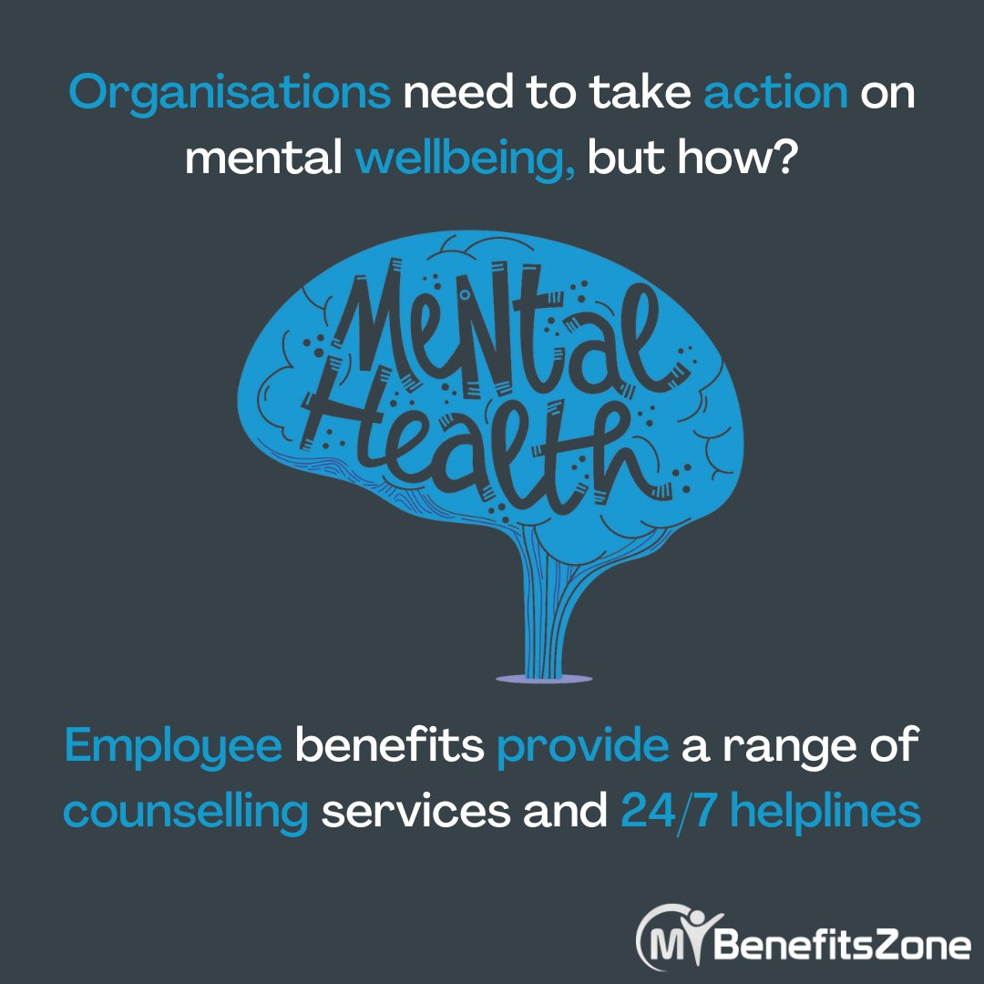 We’re pushing through the taboos of mental health, but how can organisations be more supportive? Employee benefits provide a range of support, including counselling services and 24/7 helplines. #mentalhealthintheworkplace #mentalhealthawareness #employeebenefits