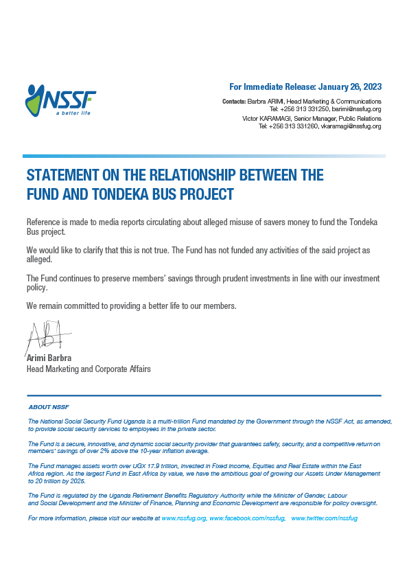 NSSF Uganda tweet media