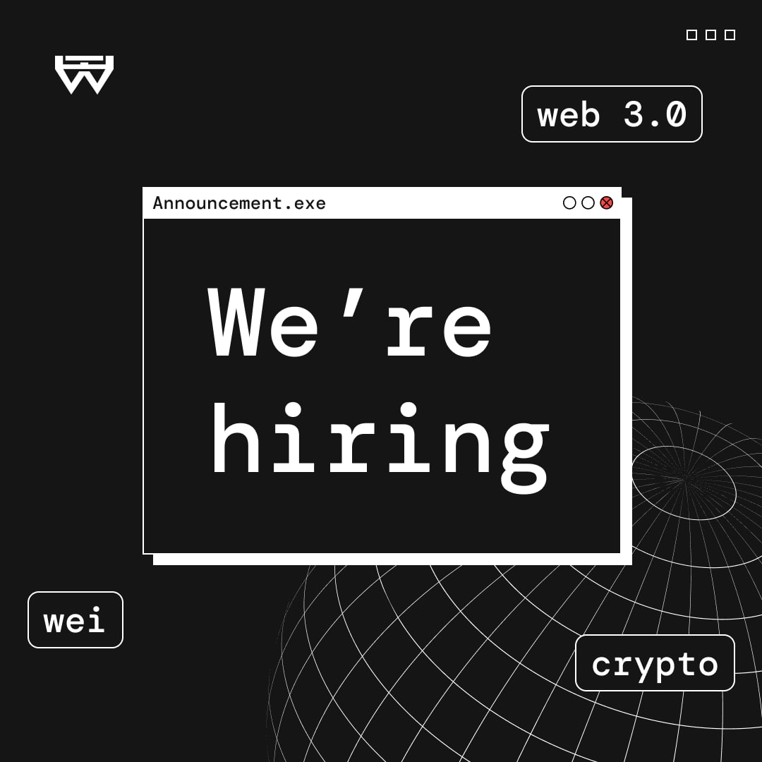 WEIcrypto |WE ARE HIRING| tweet media