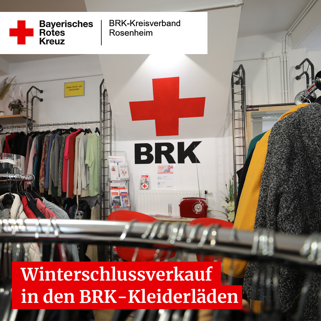 #Winterschlussverkauf in den #BRK-Kleiderläden „Gutes aus 2. Hand“
Ab sofort bis zum 04. Februar gibt es 50% auf die gesamte #Winterware. 
Gilt in den Läden in Bad Endorf, Kiefersfelden, Kolbermoor, Raubling und Rosenheim.
Weitere Infos zu den Läden: brk-rosenheim.de/laden