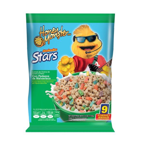Te amo cereal del monstruo amarillo