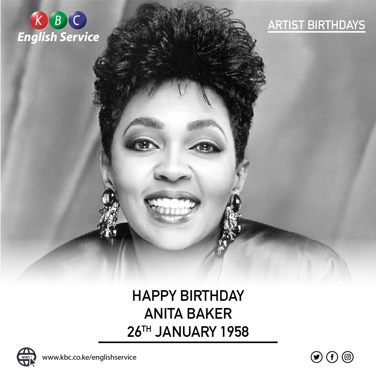 HAPPY BIRTHDAY 
ANITA BAKER
BORN: 26TH JANUARY 1958

^PMN 