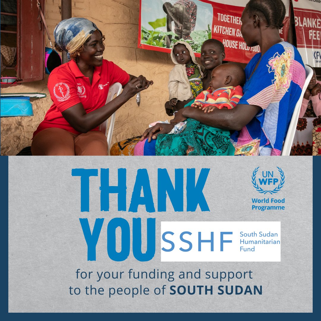 Today our #ThankYouThursday goes to the South Sudan Humanitarian Fund🇺🇳

Thank you <a href="/OCHASouthSudan/">OCHA South Sudan</a> for your recent contribution of US $1,000,021 million to provide food and nutrition assistance to people in Malakal, Fangak and Canal/Pigi📍

#SSOT #SouthSudan