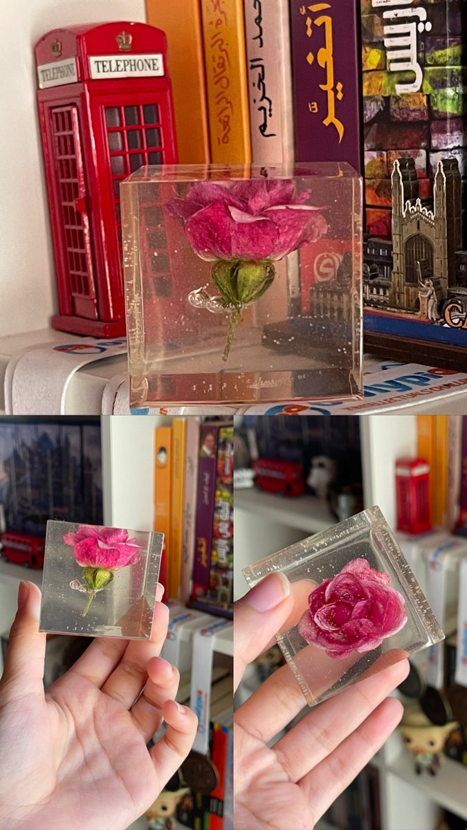 my first resin art🫶🏻💗