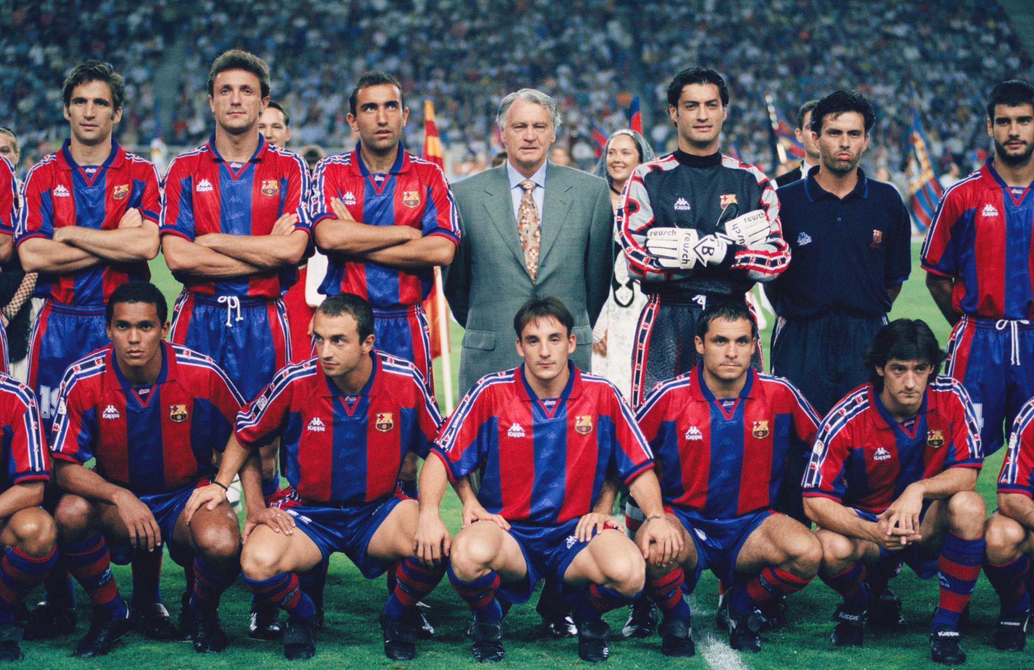 Happy birthday, Jose Mourinho! Here he is posing next to Pep Guardiola at the Nou Camp in August, 1996. 