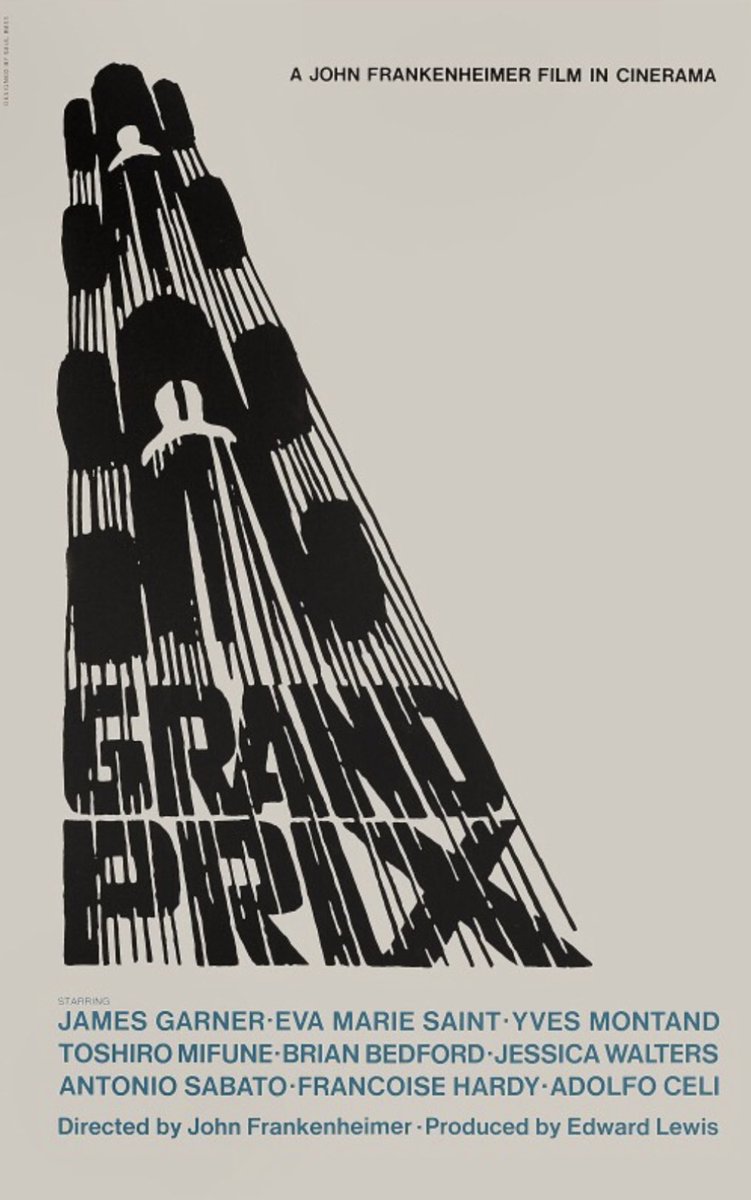 Saul Bass poster of the day:

GRAND PRIX (1966)

#SaulBass #60sMovies #classicdesign