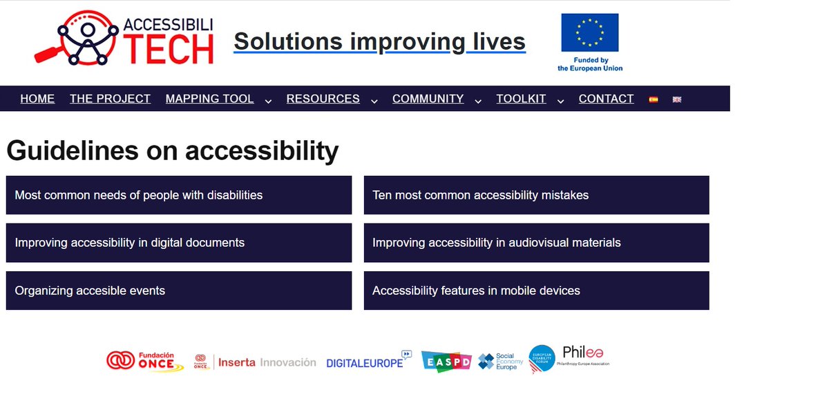 TTDCongress's tweet image. Do you want to contribute to our toolkit of sources and materials on accessibility for  ICT products and services?
lnkd.in/dmmU_n_U
lnkd.in/dWvTRzbi
Share you documents, guides, videos, with #Accessibilitech and help us to raise awareness on  accessible technologies