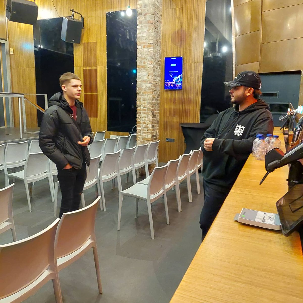 Bespreking bij de @Mezz_Breda voor het optreden tijdens het voorprogramma op 25 februari. Be there! #talentontwikkeling