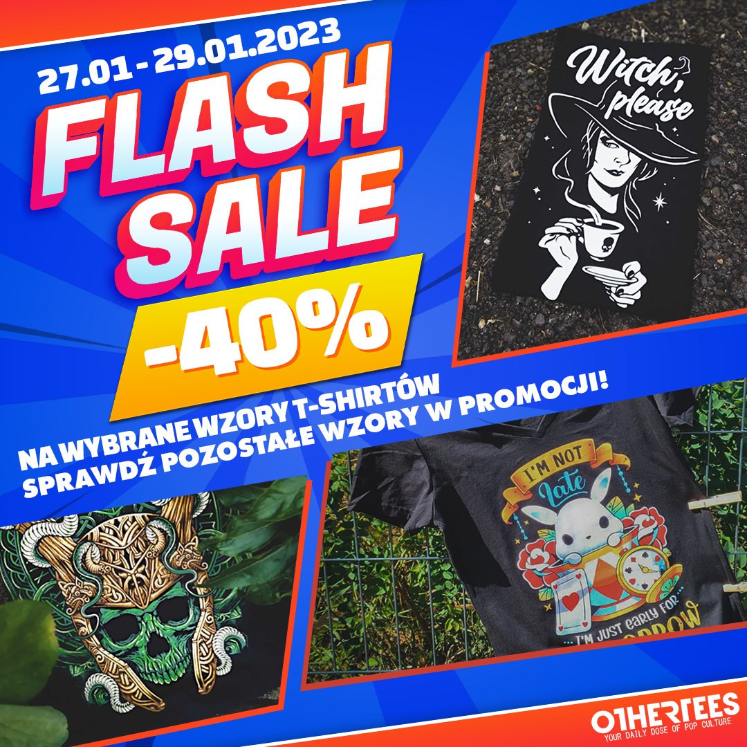 SALE!✂️✂️✂️✂️✂️
Wybierz Swój wzór w promocyjnej cenie!
-40% na wybrane T-shirty przez cały weekend!