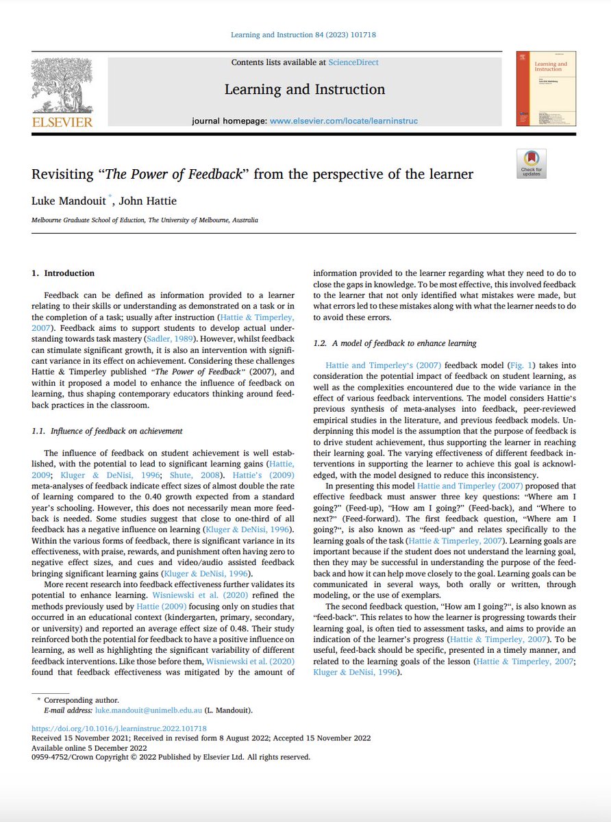 🇬🇧 TeacherToolkit.co.uk on Twitter "New research Revisiting “The Power