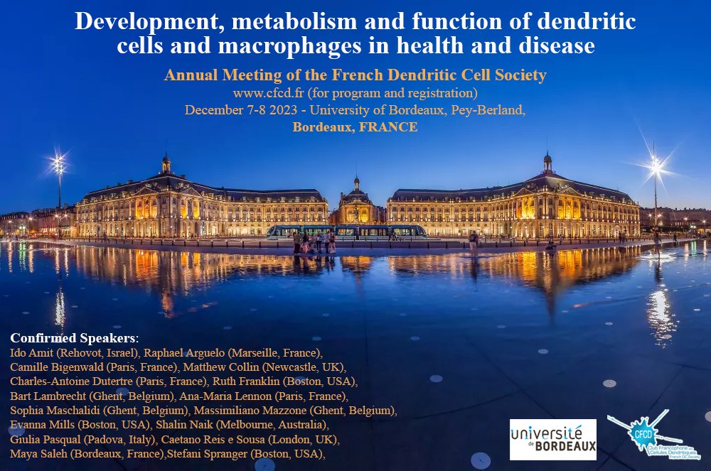 _cfcd's tweet image. The French DC society international meeting is coming. This year it is happening in Bordeaux (December 7-8 2023), France. The lineup of speakers is just incredible. For more info:cfcd.fr/meeting/progra… 
Registration will open soon so save the date...