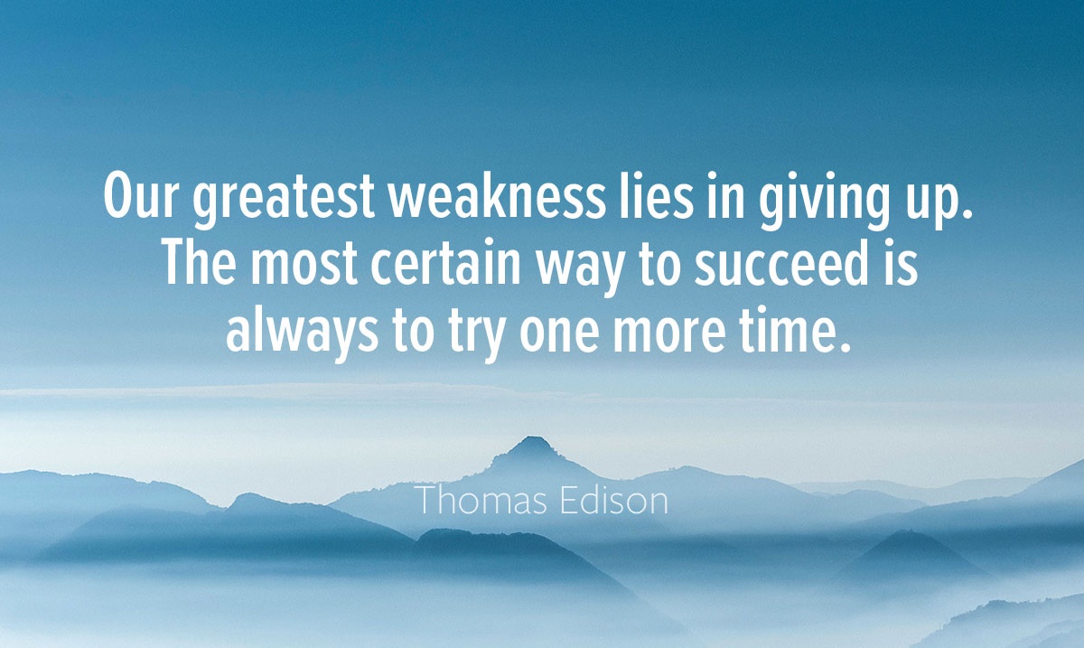 Annechambersuw's tweet photo. “Our greatest weakness lies in giving up. The most certain way to succeed is always to try one more time” – Thomas Edison #Save #UtilityWarehouse #UW #Motivation https://t.co/XG4a889JiQ https://t.co/wd3PKmIdpY