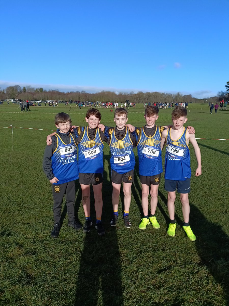 CollegeBenildus's tweet photo. Congratulations to 1st yr Students Soren Doyle, Cohen Doyle,  Daniel Reynolds, Ferdia Gibson  &amp; Joe Sheridan who won the Minor A Boys East Leinster Cross Country in the Phoenix Park today.
#proudschool https://t.co/aFTjIp0oy3