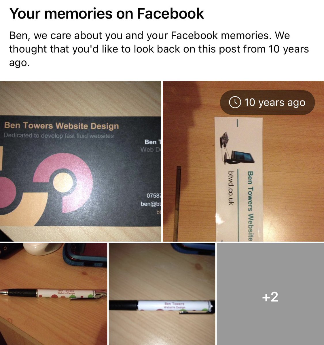 10 years ago today my first business cards and branded pens arrived! I would have been 14 years old. A decade later and I exited that company, worked for GSK, advised the Government and started <a href="/joinHappl/">Happl</a>