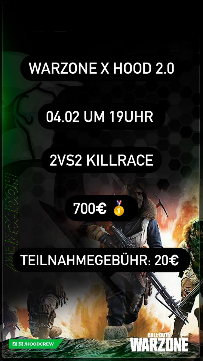 Warzone x Hood 2.0 Tournament 🔥 Jetzt anmelden!💯 #warzone #Warzone2 #CoDMW2 #tournament #WZ2 #CallofDutyWarzone #callofduty