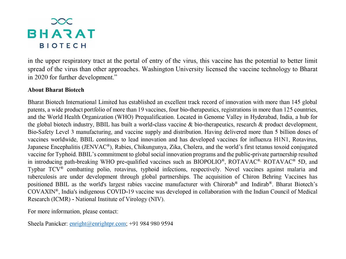 Bharat Biotech launches iNCOVACC®: World’s 1st intranasal COVID vaccine for Primary series and Heterologous booster

#Bharatbiotech #nasalvaccine #incovacc #incovacclaunch #covidvaccine #covid19 #boosterdose #intranasalvaccine #heterollogousbooster #worldsfirstvaccine