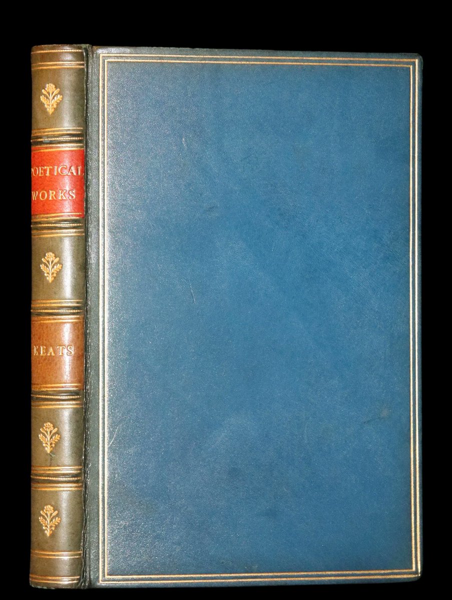 mflibra's tweet photo. 1929 Beautiful Book bound by Riviere & Son - The Poetical Works of John Keats. Ode on Melancholy.
https://t.co/w78DjI32ny
#BookWithASoul #RiviereBinding #poetry #JohnKeats #melancholy #bookworm #bookstagram #library #bookstore #booknerd #bookstagrammer #rarebooks #bibliophile https://t.co/sD7ca1LNVE