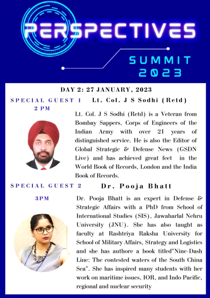 I will be taking part in 'Perspectives Summit 2023' tomorrow and will speak on Armed Conflicts. #seminar #armedconflicts #War