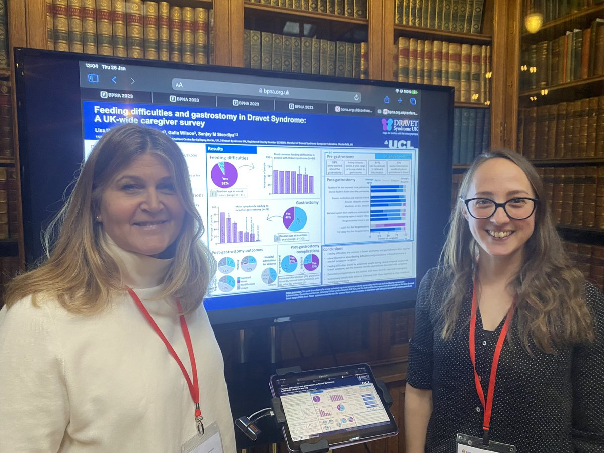 DravetUK's tweet photo. Feeding difficulties in #DravetSyndrome are common &amp; gastrostomy is often required; @DravetUK chair Galia Wilson &amp; Dr Lisa Clayton present results of our care-giver survey @BPNA_org #BPNA2023. Outcomes post-gastrostomy were positive, with many benefits reported by caregivers. https://t.co/r6fkTnn4rm