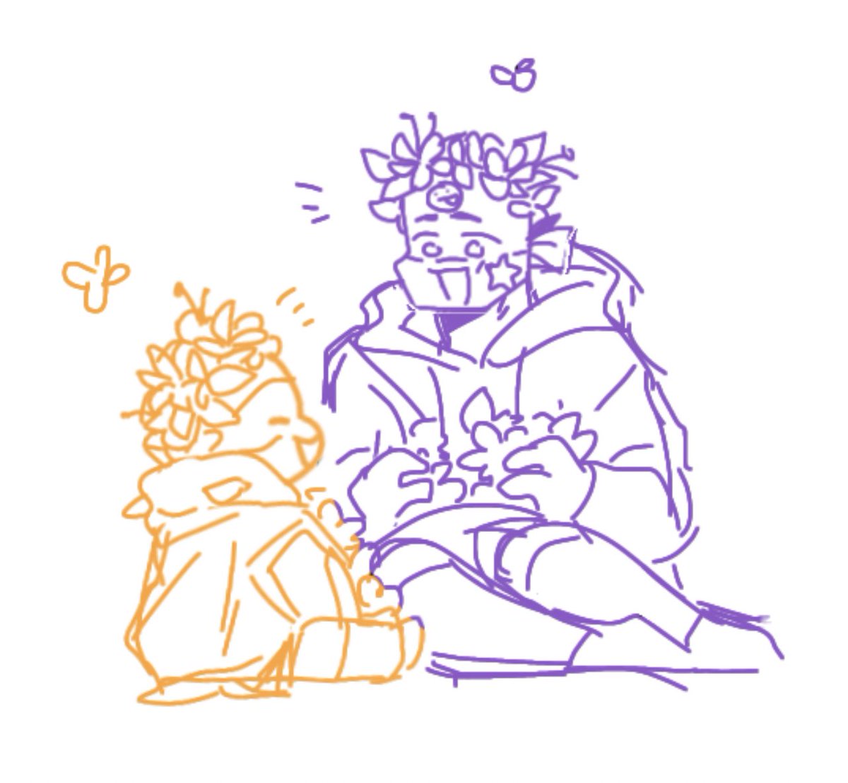 yourloveaton's tweet photo. @sleepiecup They make more flower crowns together ..!!! https://t.co/9uj8c9KzCC