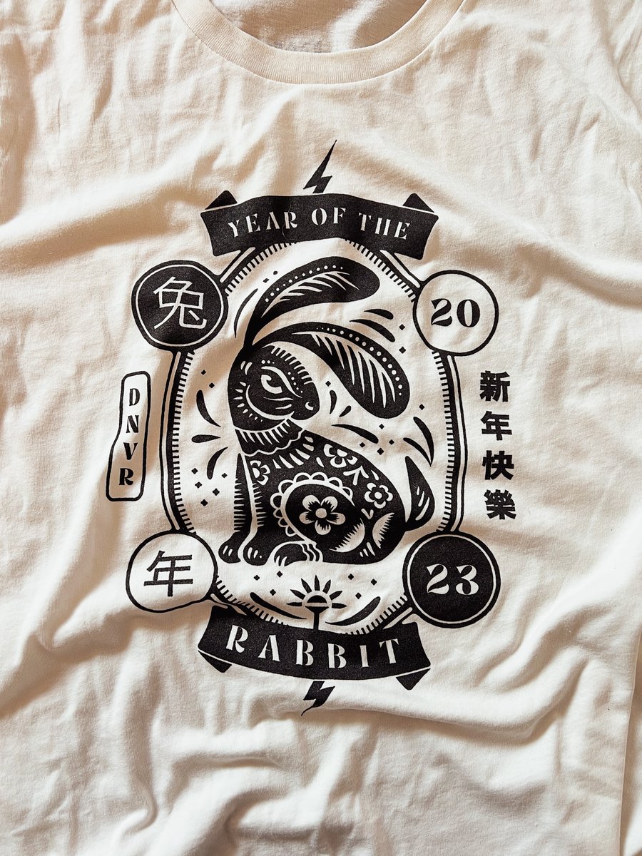 Really happy with how these Year of the Rabbit tees turned out! #yearoftherabbit #badgedesign