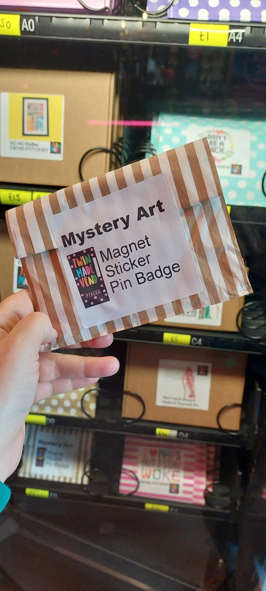 New in our <a href="/Twin_Made/">Twin Made - Offical Sport Knitter</a> art and craft kit vending machine at The <a href="/CorpMarketCdf/">The Corp Market</a> - Mystery Art: magnet, sticker and pin badge by <a href="/SirSandGoblin/">My pals simply having a wonderful Christmas time</a>