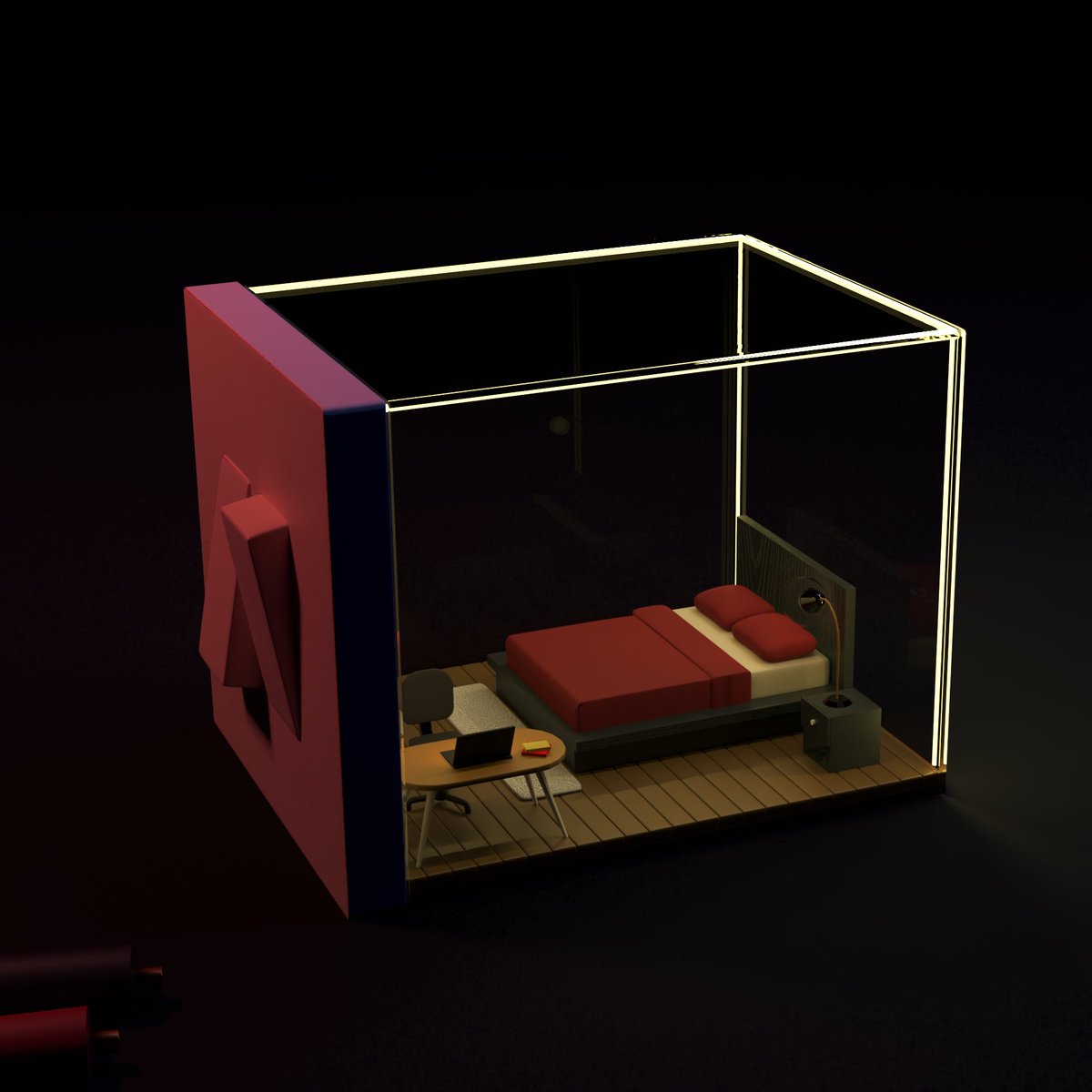 adekogs's tweet photo. If I could live in a switch. Done with Blender. https://t.co/TllYkUpuax