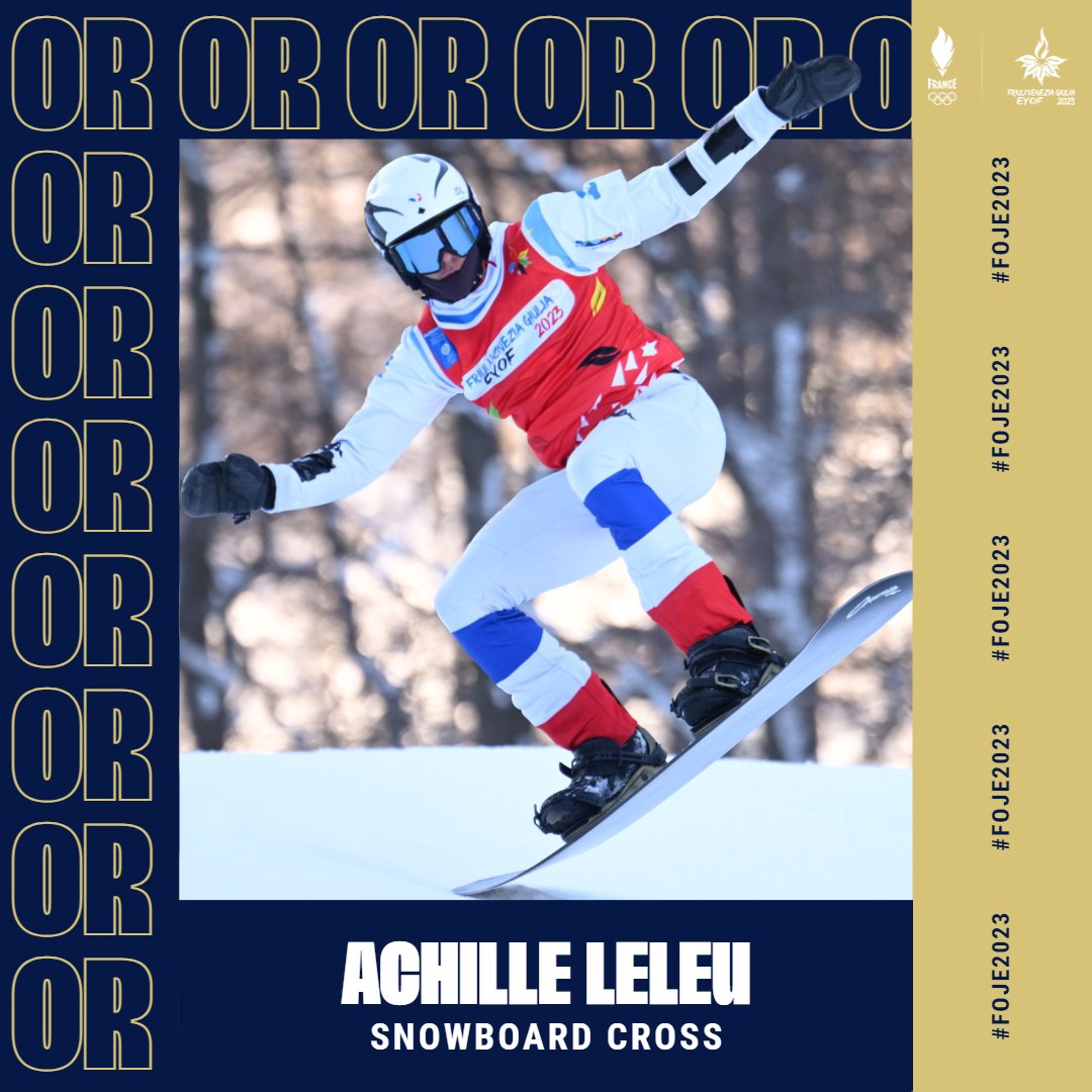 BOUM ✨
Achille Leleu remporte le snowboard cross masculin ! La France repart avec le doublé dans la discipline 🥇 #FOJE2023