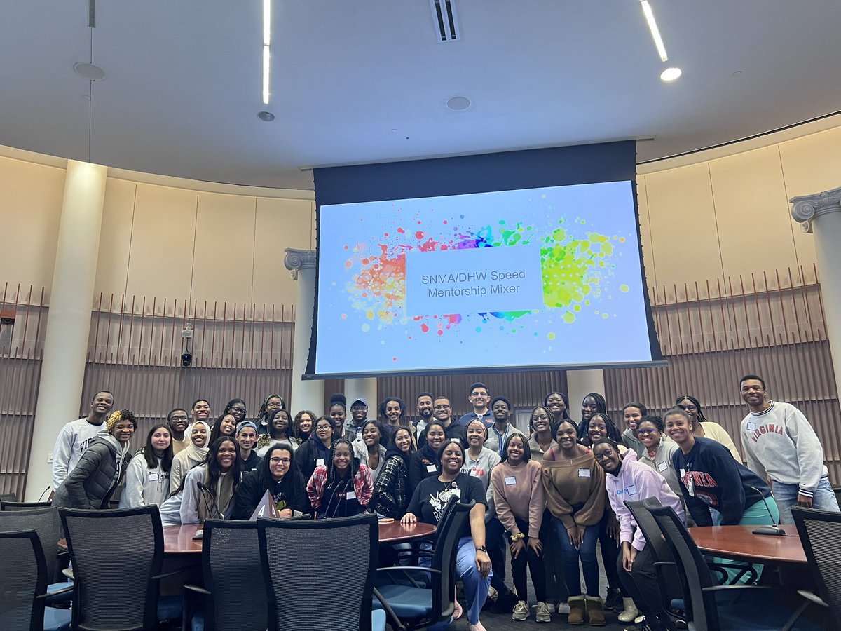 Had a blast putting on our annual SNMA Pre-Med Speed Mentorship Mixer with the UVA URiM pre-health organization Daniel Hale Williams Society. Thank you to all of the UVA students and @uvasom_snma for joining together for this event!